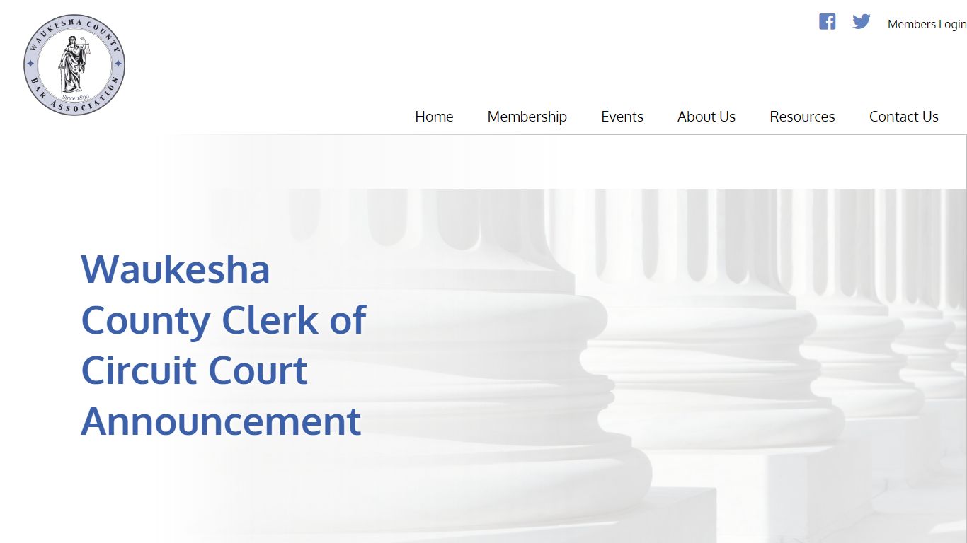 Waukesha County Clerk of Circuit Court Announcement